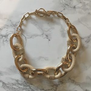 nwot banana republic wrapped link crystal necklace