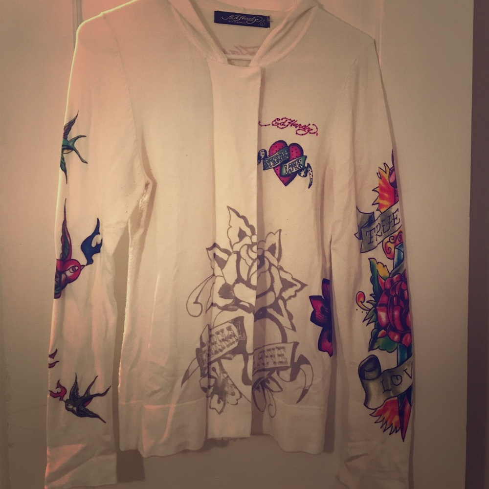 Ed Hardy "Eternal Love" zip up hoodie