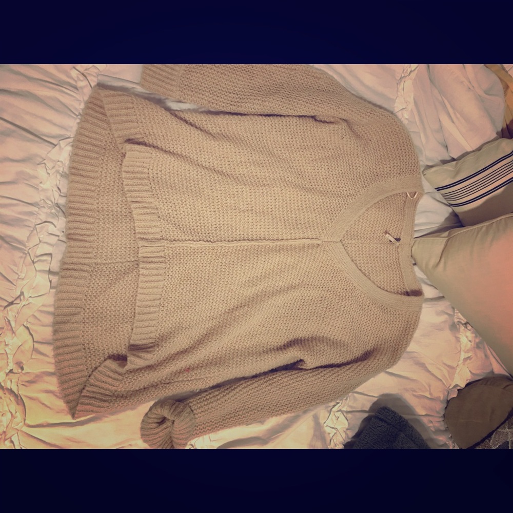 Free people beige wool sweater