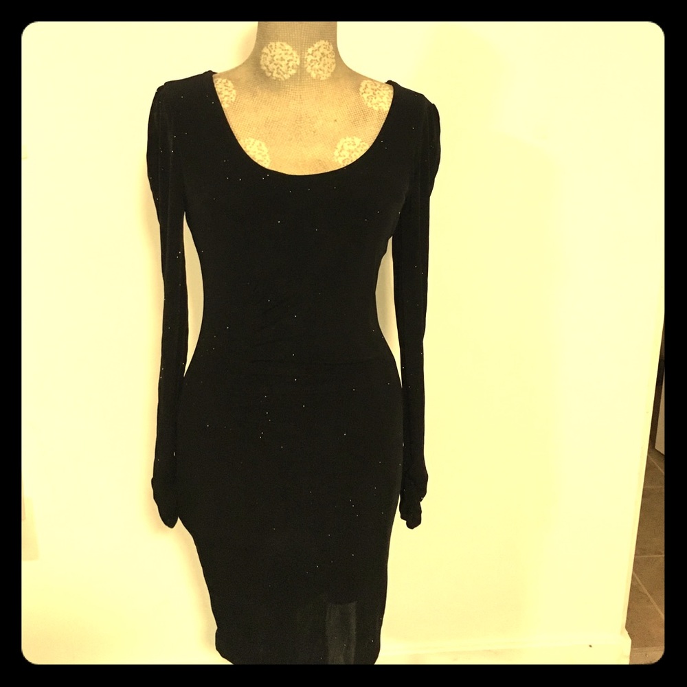 GUESS black long sleeved dress