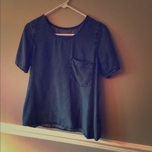GAP Short Sleeve Denim Top