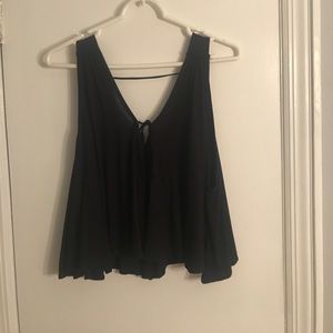 Urban Outfitters black flowy cropped top
