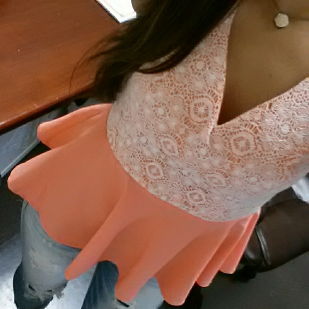 ⤵⤵🍁Boho Lace Peplum Blouse