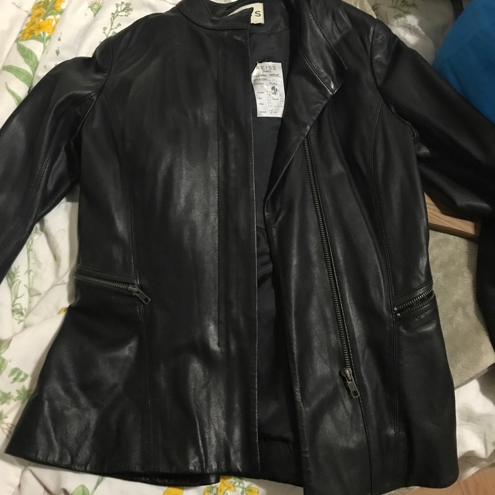 Black leather Moto jacket