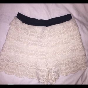 White lace skort