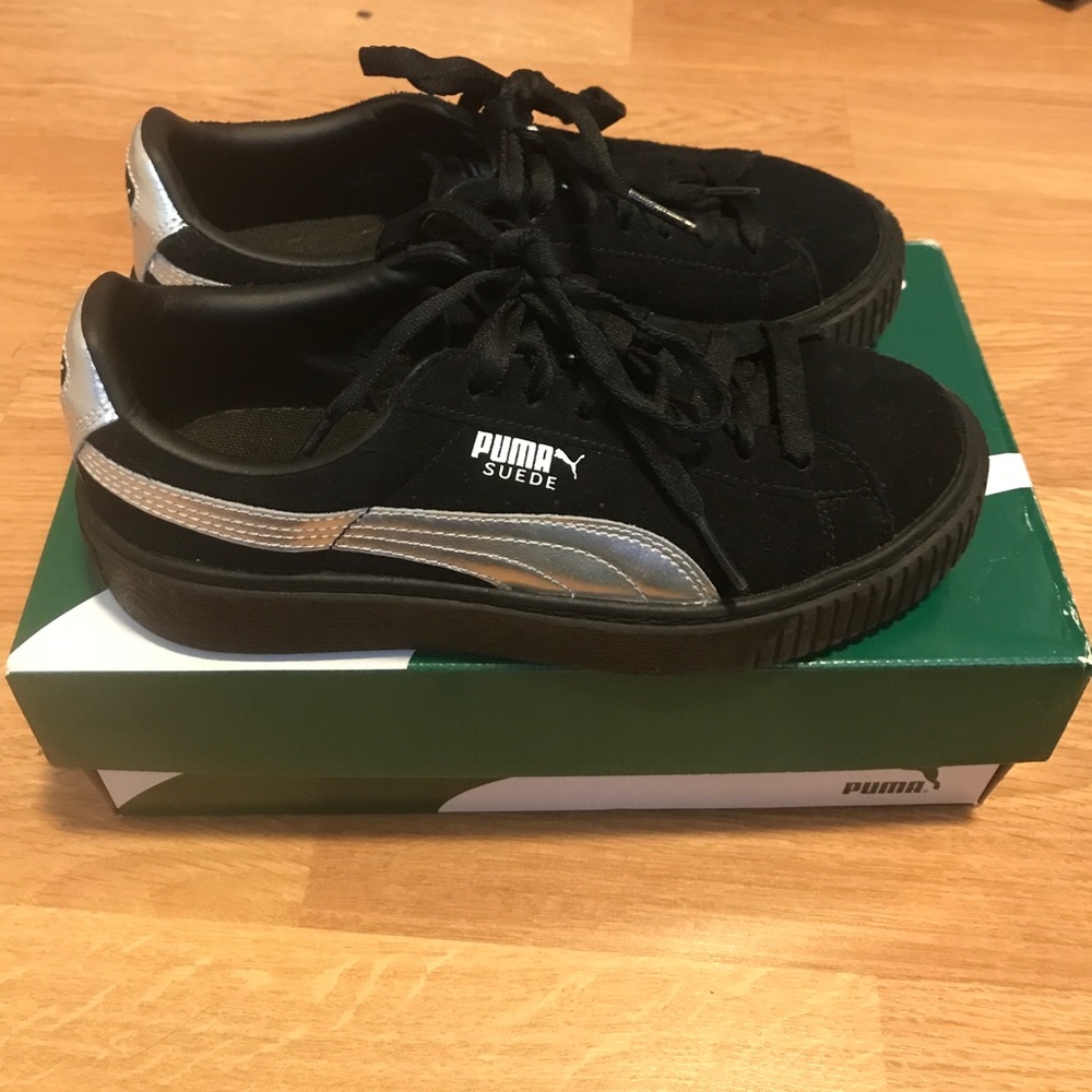 Puma holographic creepers flat forms