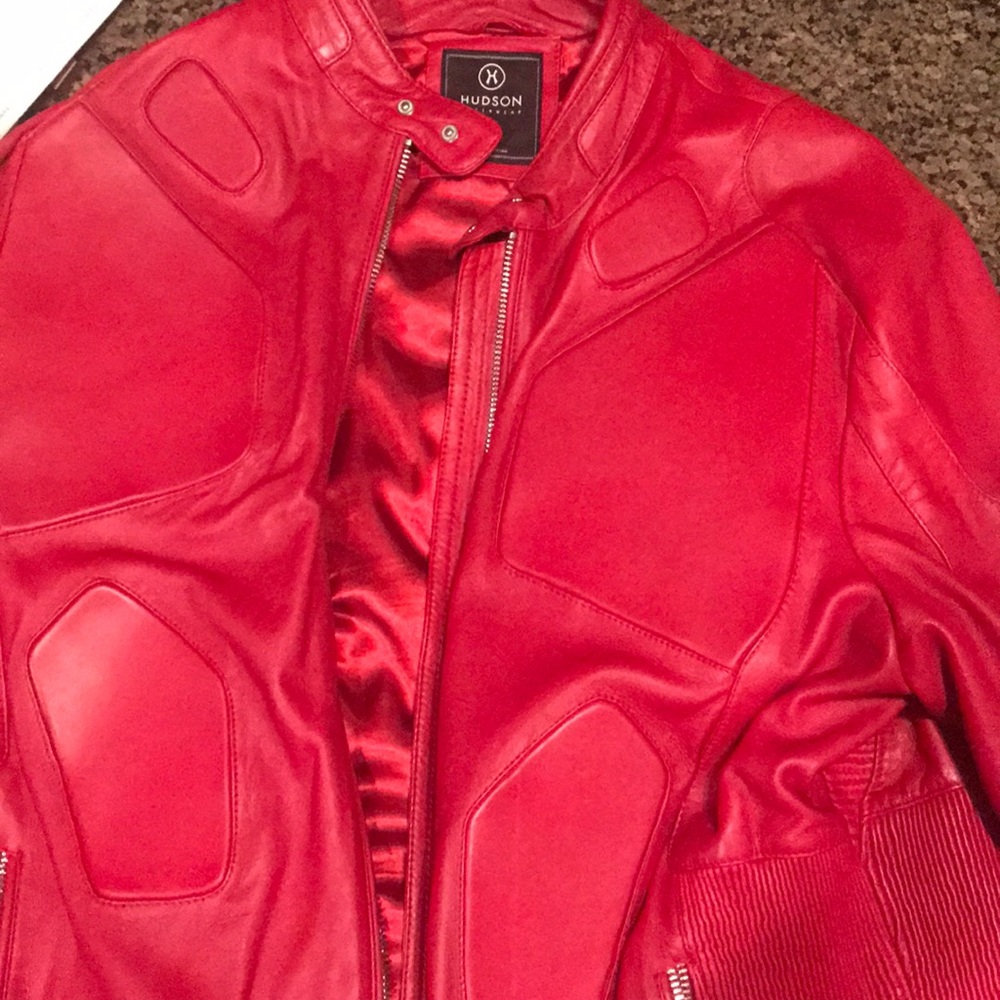 Hudson motorcycle Jacket Red