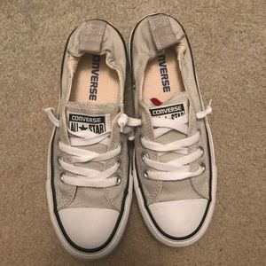 Light gray elastic back converse BRAND NEW