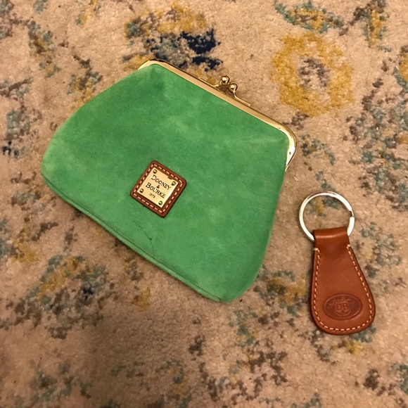 Dooney & Bourke Suede Logo Lock Shoulder Bag 💚 - Picture 3 of 7