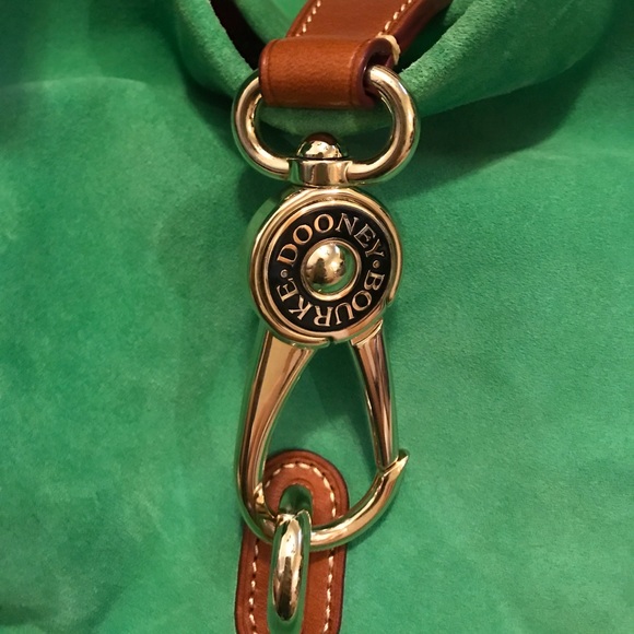 Dooney & Bourke Suede Logo Lock Shoulder Bag 💚 - Picture 5 of 7