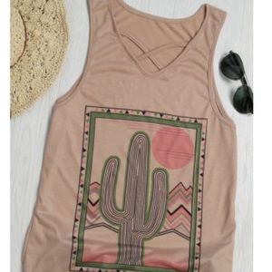 Cactus criss-cross tee