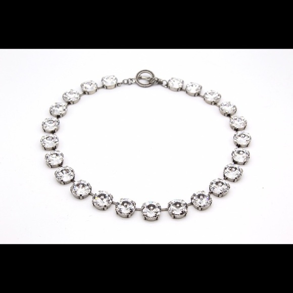 Large stone Statement necklace crystal collar choker Anna Wintour style - Picture 4 of 7