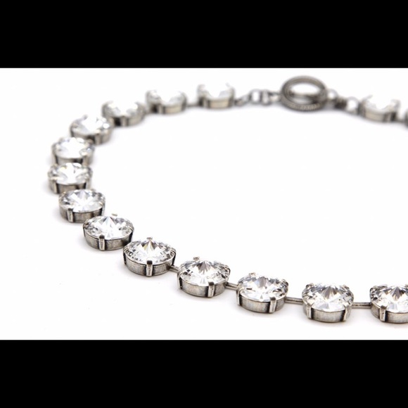 Large stone Statement necklace crystal collar choker Anna Wintour style - Picture 6 of 7