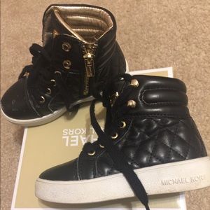 Michael Kors Toddler girls black high top sneaker