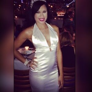 Fiesta Satin Night Dress - White Small