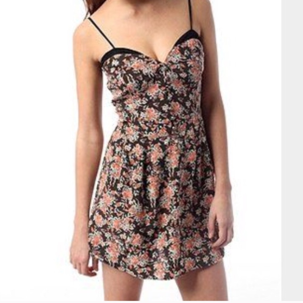 Sexy Corset Top Floral Mini Dress Brandy Melville