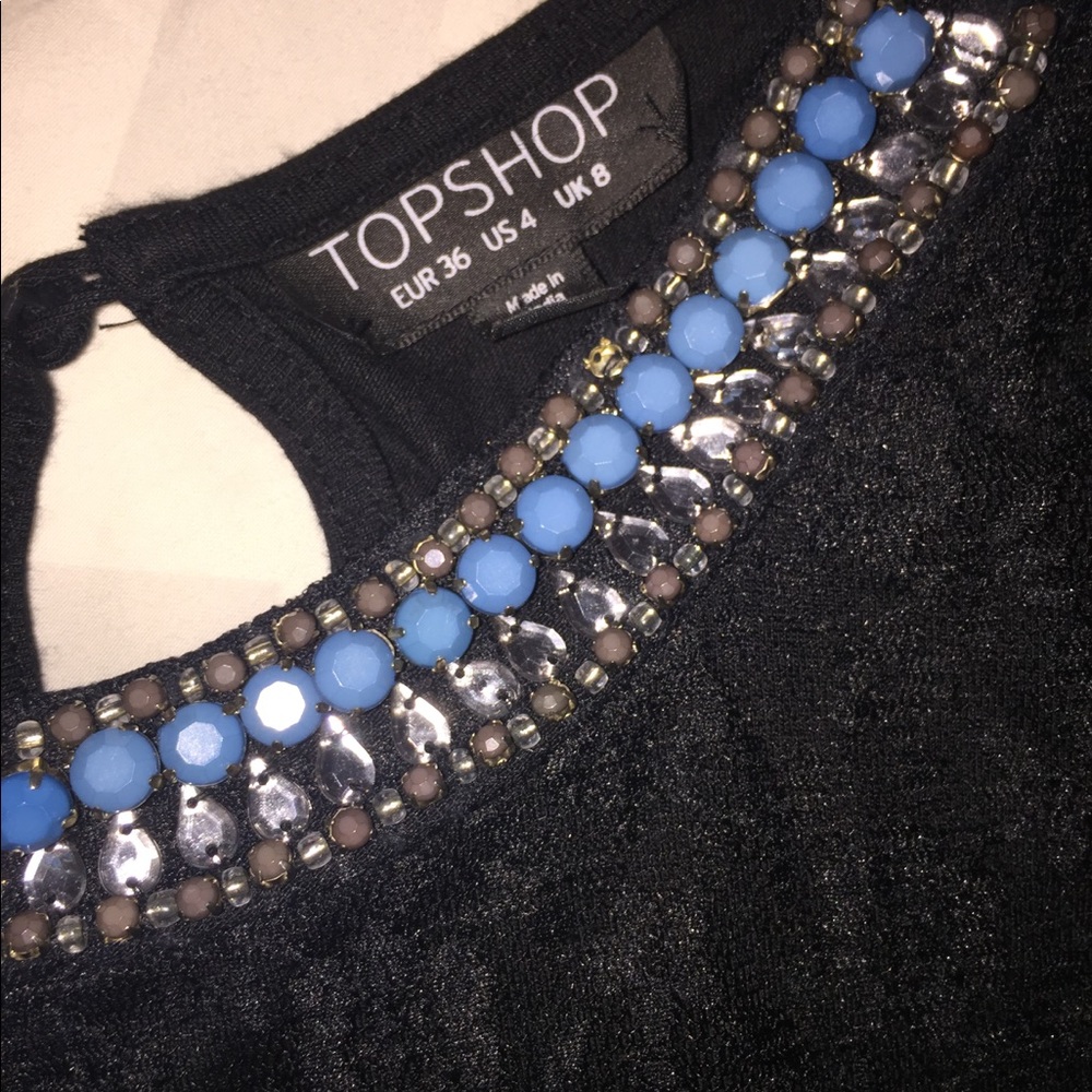Beaded & Stone Lace crop top size 4 TopShop
