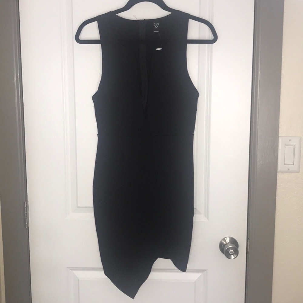 Black low cut dress