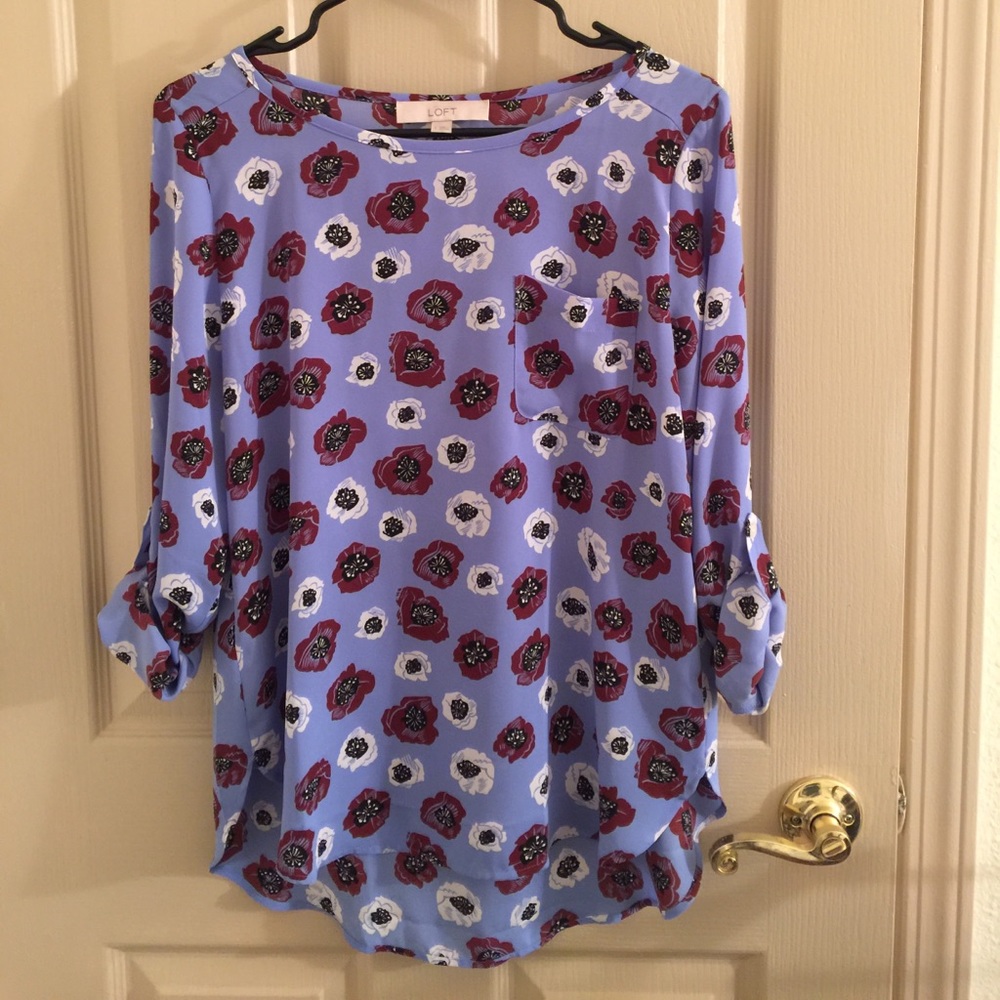 Loft blouse w/ flowers