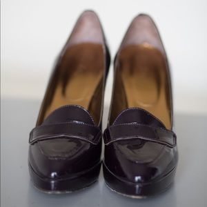 Boden patent leather eggplant/plum heels