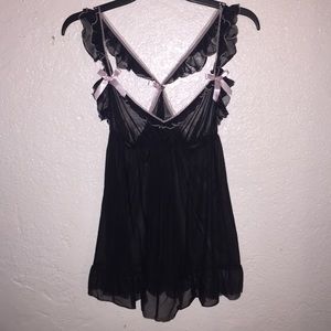 Victoria's Secret Black Babydoll Set