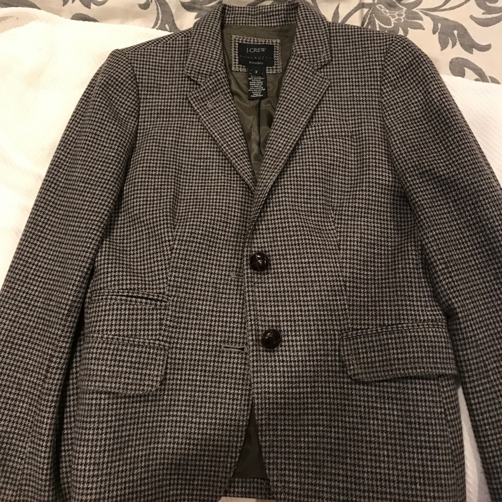 Jcrew schoolboy houndstooth blazer