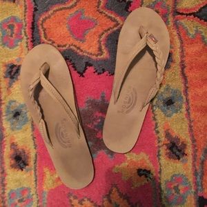 Rainbow flip-flops - braid