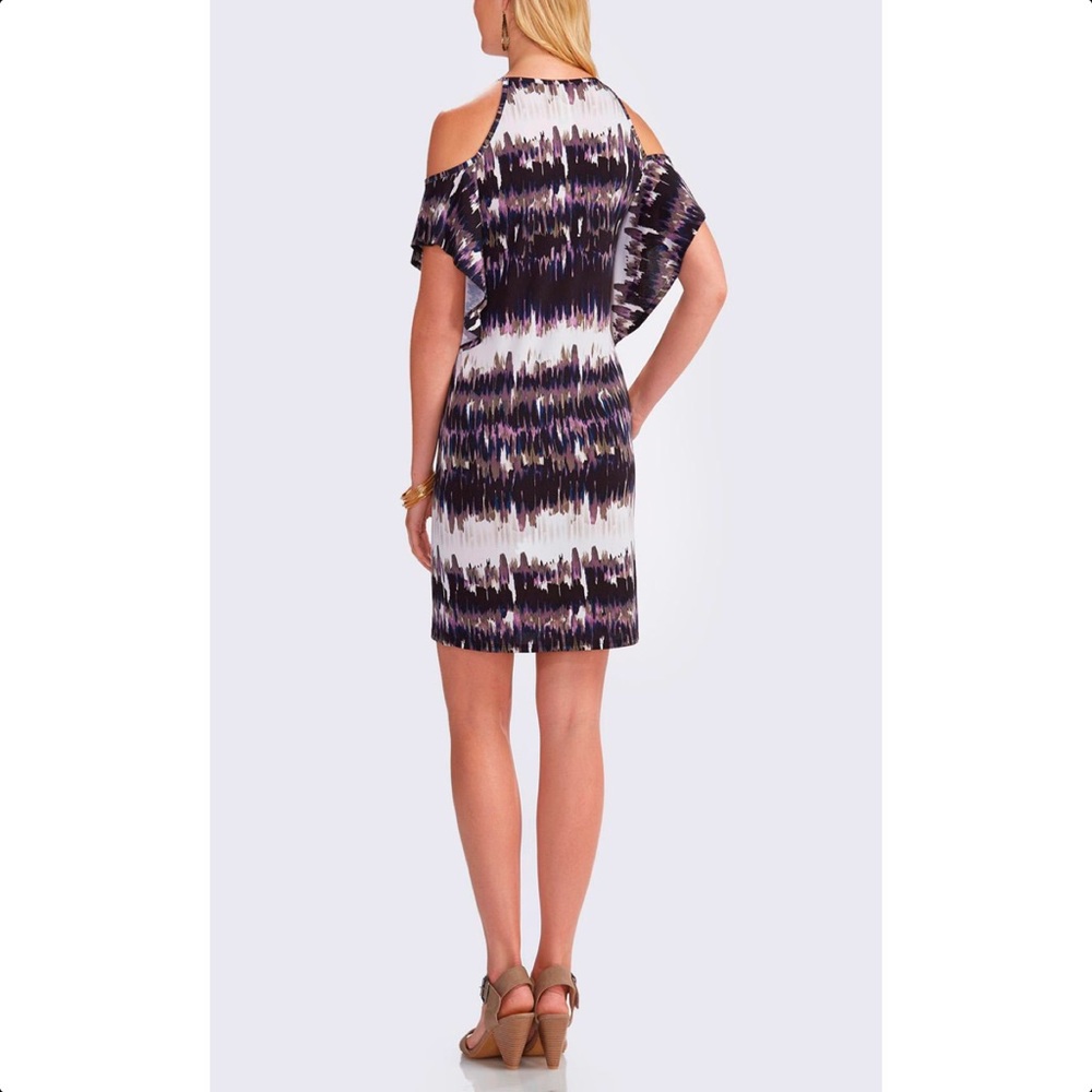 NEW Cato 18/20 Cold Shoulder Tie Dye Dress - Picture 2 of 8