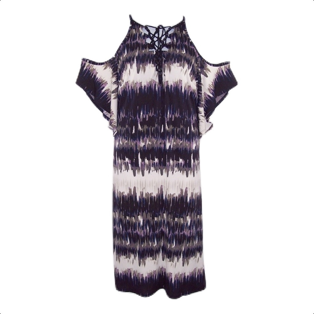 NEW Cato 18/20 Cold Shoulder Tie Dye Dress - Picture 3 of 8