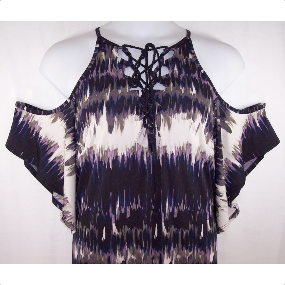 NEW Cato 18/20 Cold Shoulder Tie Dye Dress - Picture 4 of 8