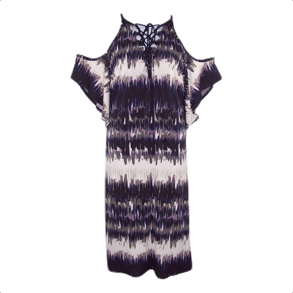 NEW Cato 18/20 Cold Shoulder Tie Dye Dress - Picture 3 of 8