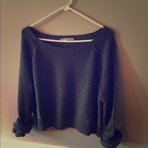 ATHLETA charcoal cropped sweater.