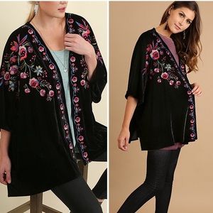 🔥LAST ONE🔥 UMGEE Open Front Velvet Kimono
