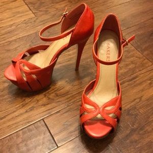Orange High Heels