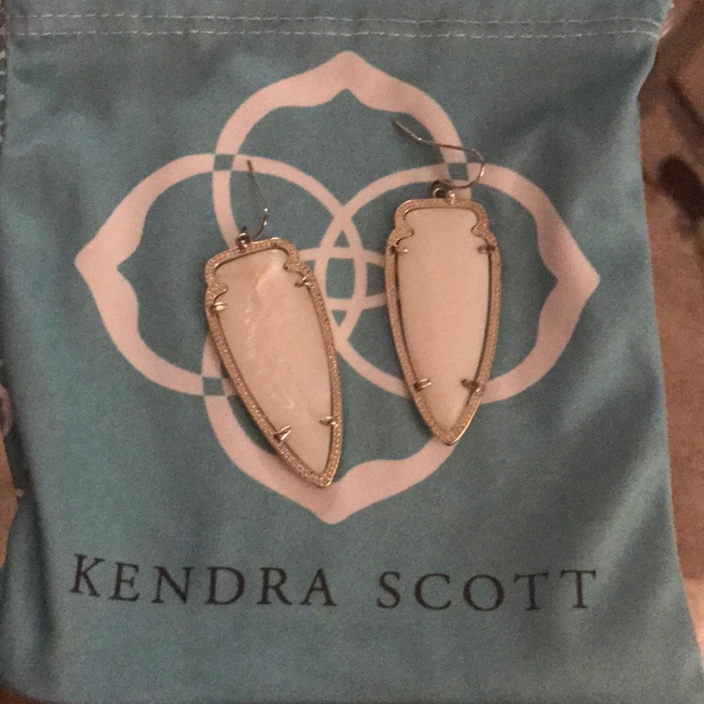 Kendra Scott White Sky Earrings