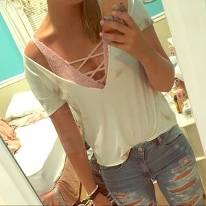 American Eagle Don't ask why tye dye shirt