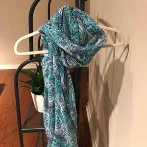 Blue Patterned Fashion Scarf