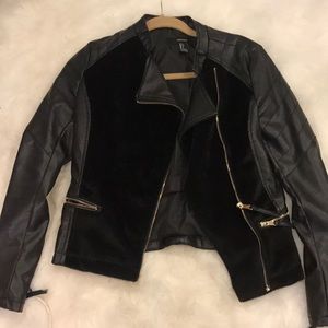 Faux leather jacket