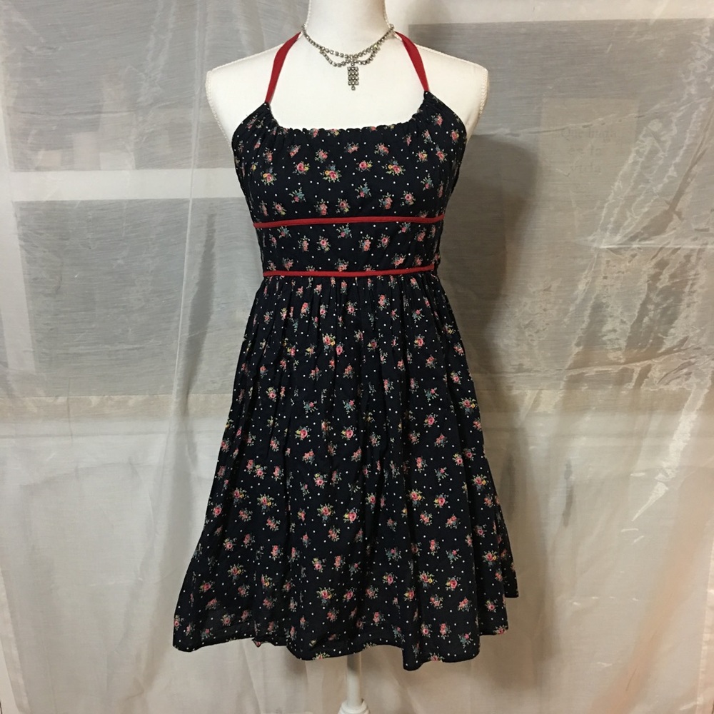 Flower halter top dress