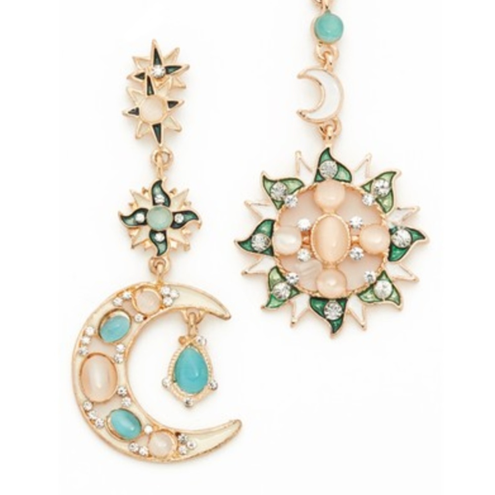 NWT Shashi Moon Star Earrings