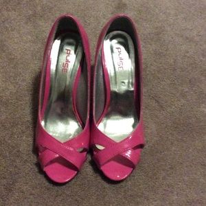 Neon Pink Heels size 8