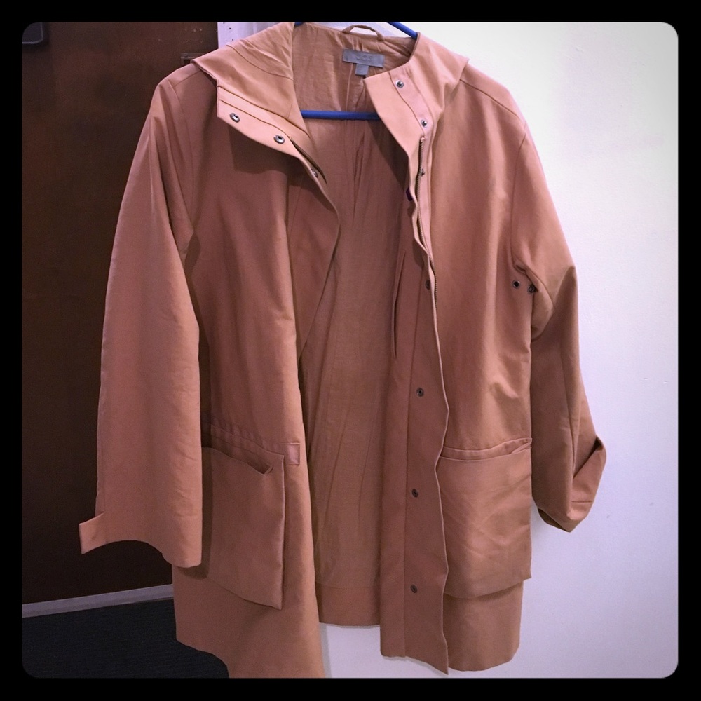 COS hooded pale pink coat