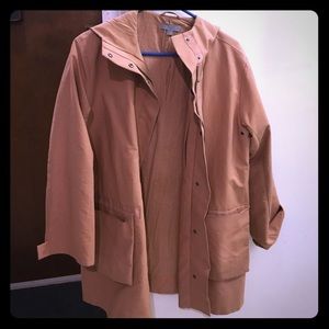 COS hooded pale pink coat