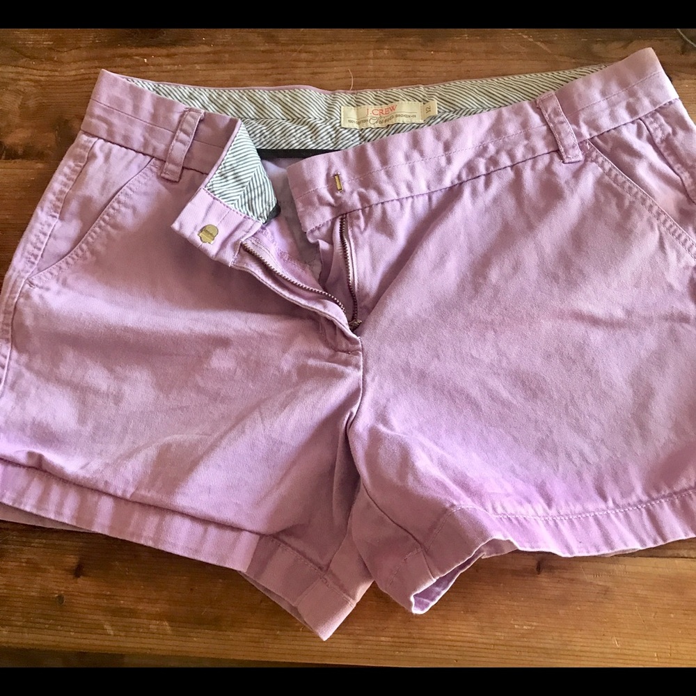 JCREW CHINO BROKEN IN LAVENDER SHORTS