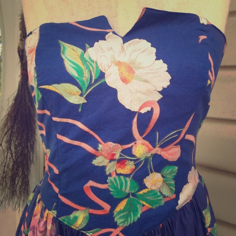 1980's Carol Anderson strapless dress