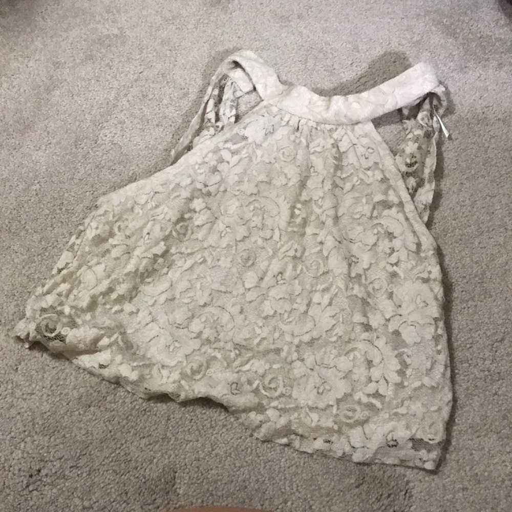 Lace halter.