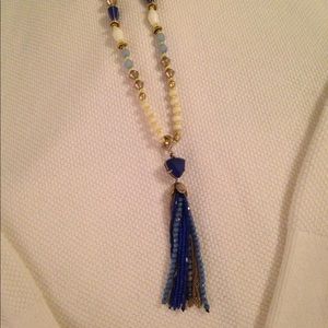 Stella and Dot Azure Tassel Necklace