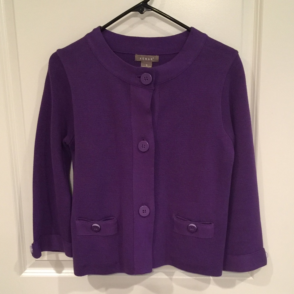 Purple sweater jacket
