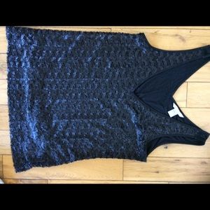 Woman's Banana Republic blouse. Black lace.