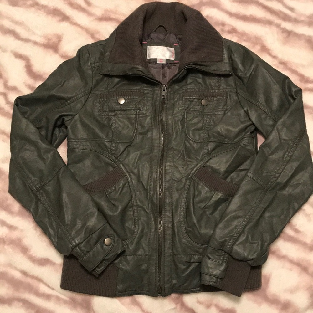 GREEN MOTORCYCLE JACKET